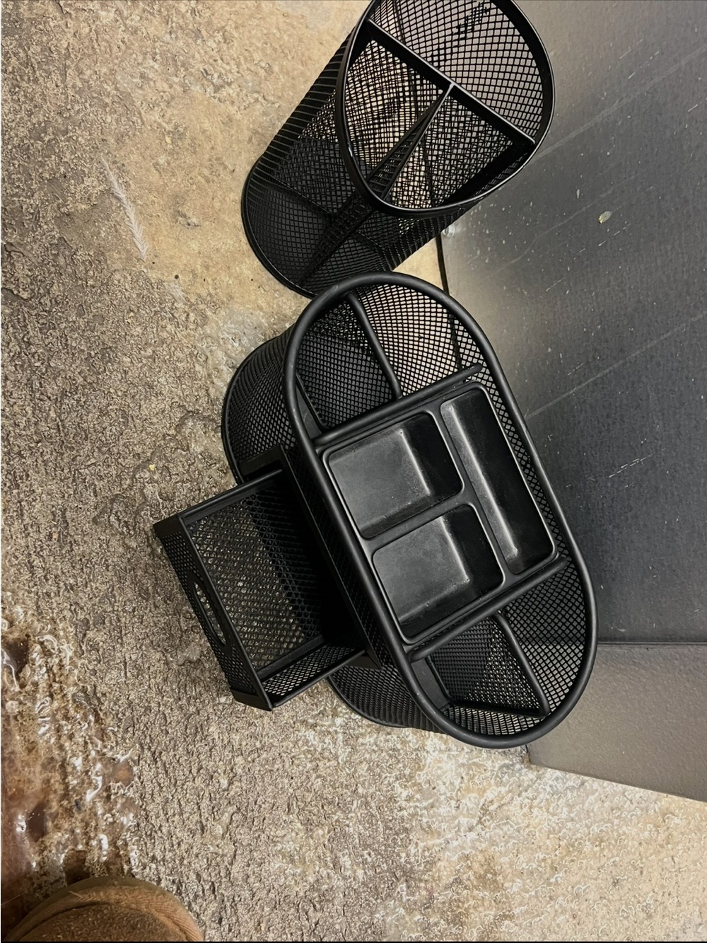Black Mesh Desk Organizer Set - 3-Piece